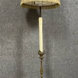 Gilded bronze candlestick mounted as a lamp (electrified to standards)