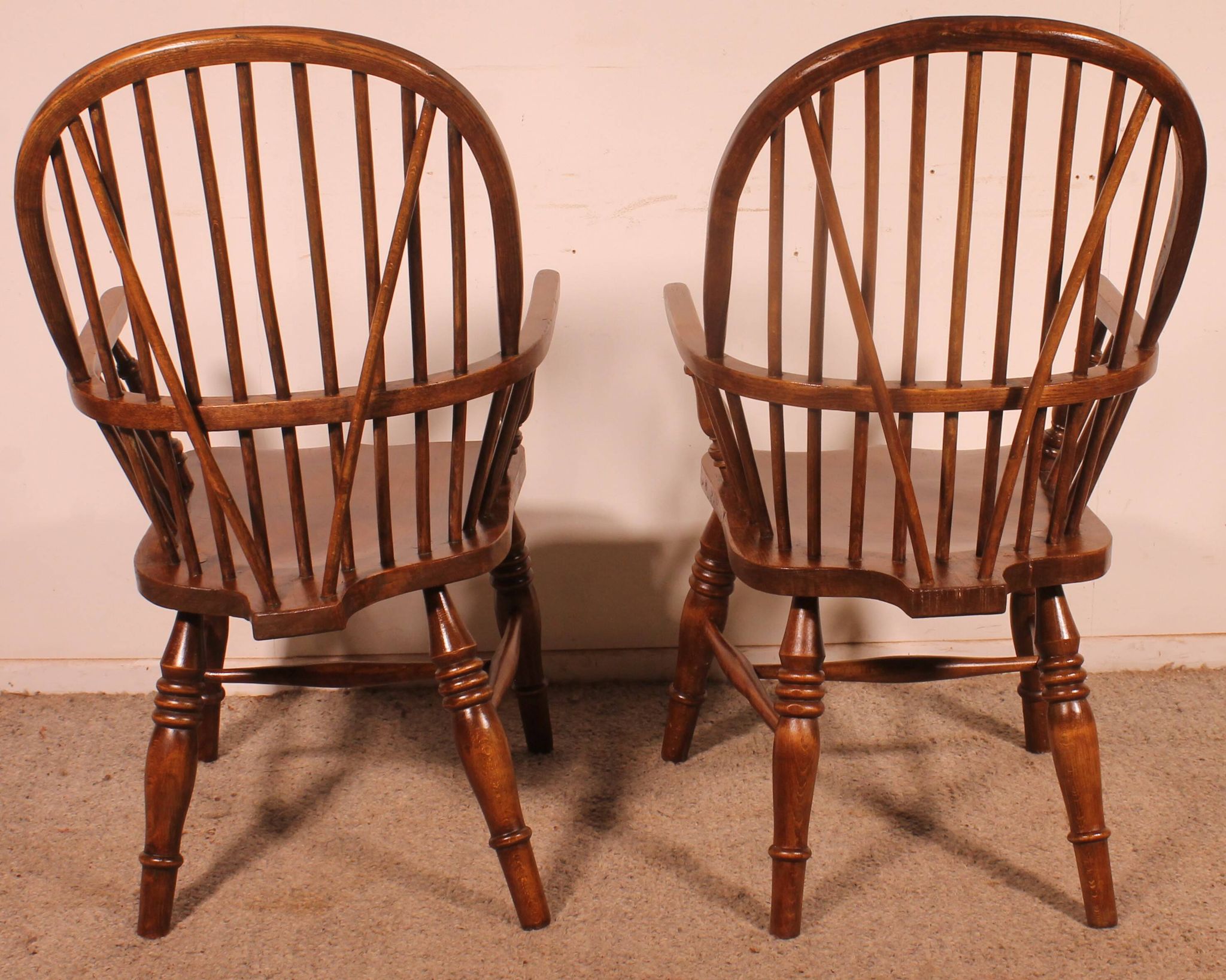 Pair of 19th Century English Windsor Armchairs