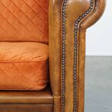 Luxurious 2.5 seater sheepskin leather sofa of top quality