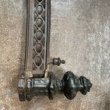 Paire de chenets en bronze style Louis XVI