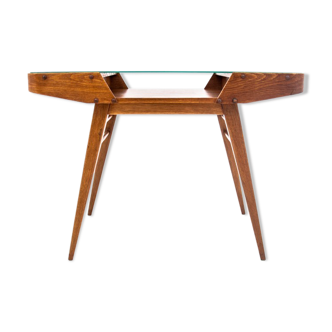 Table basse, design tchèque, années 1960 Après rénovation