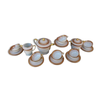 Tea tea porcelain coffee Limoges Ahrenfeldt gilding