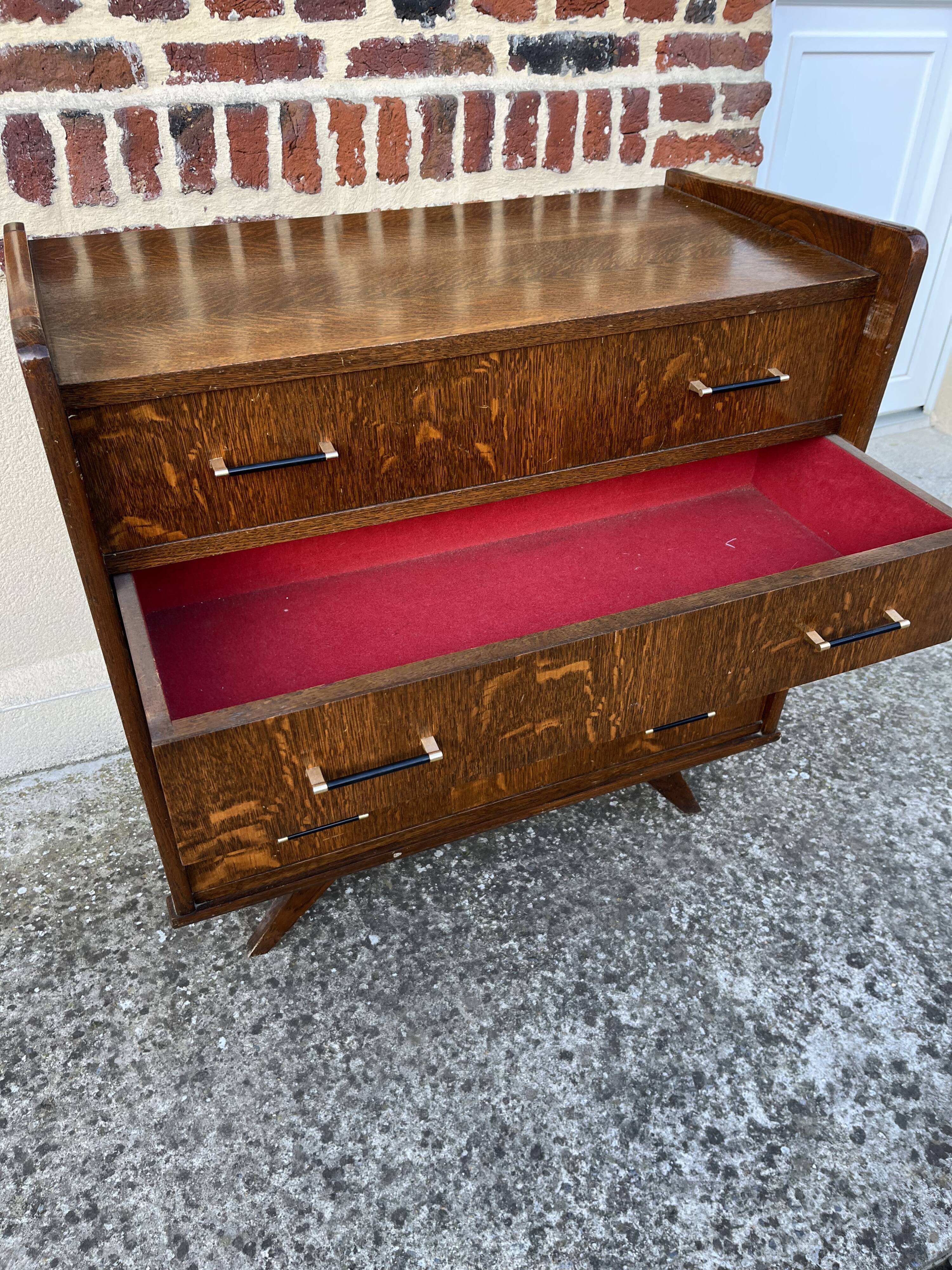 Vintage chest of drawers compass feet