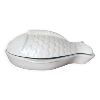 Large vintage ceramic fish dish