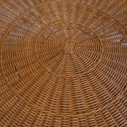 Mid century rattan and iron 2-level coffee or wine table, 1960s