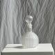 Large vintage matte glass H2O bottle