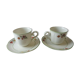 Anciennes tasses et sous tasses, tulipe, en céramique, Villeroy & Boch