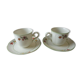 Old cups and under cups, Tulip, ceramic, Villeroy & Boch