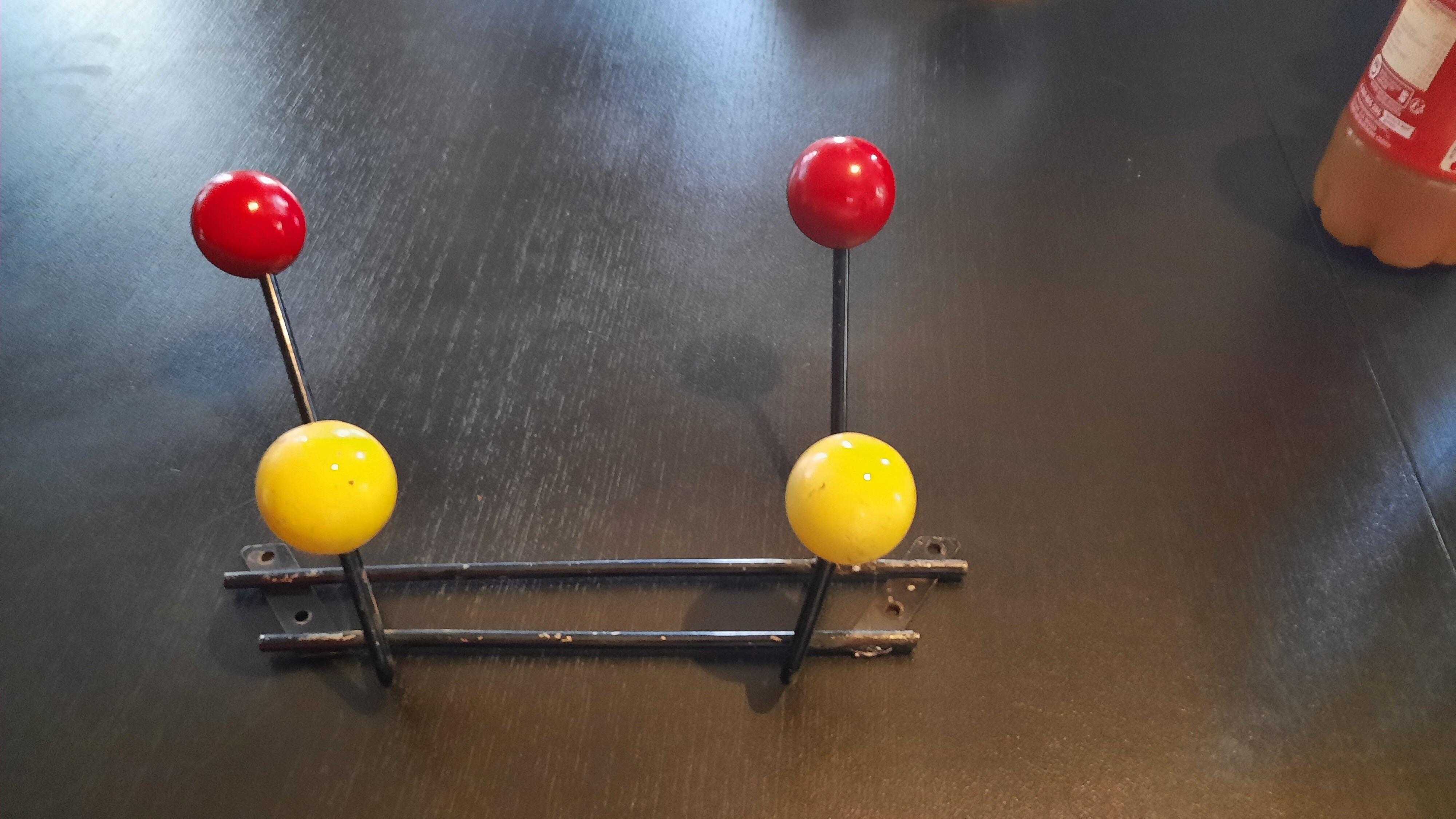 Wall coat rack 2 ball hooks