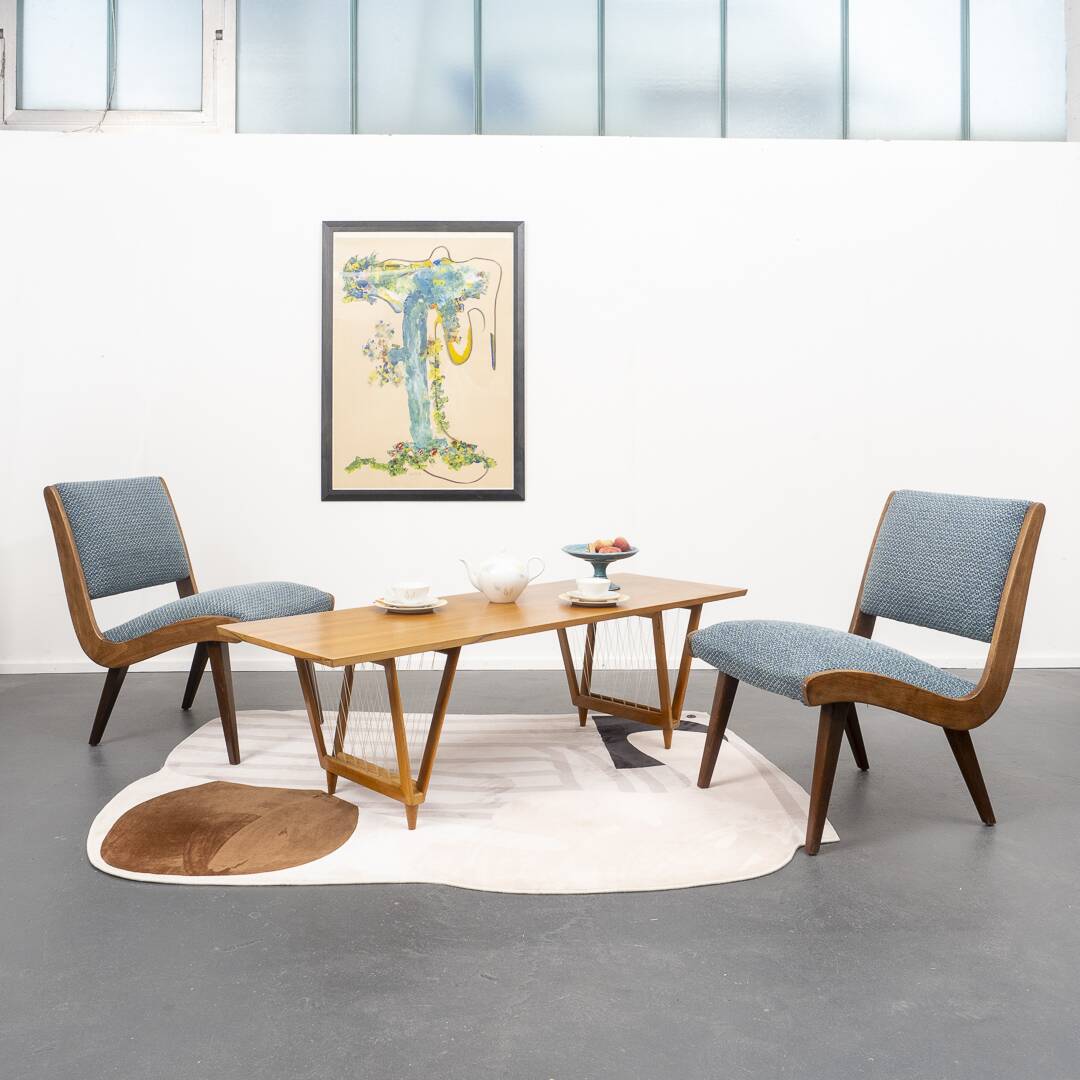 Fauteuil vintage année 50 refait à neuf, dispo 2
