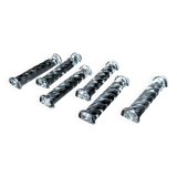 Set of 6 designer knife rests in twisted molded glass - vintage tableware