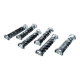 Set of 6 designer knife rests in twisted molded glass - vintage tableware
