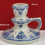 Delft earthenware candlestick