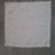 4 antique embroidered, monogrammed tea towels