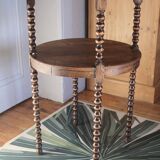 Table d'appoint ronde pieds tournés