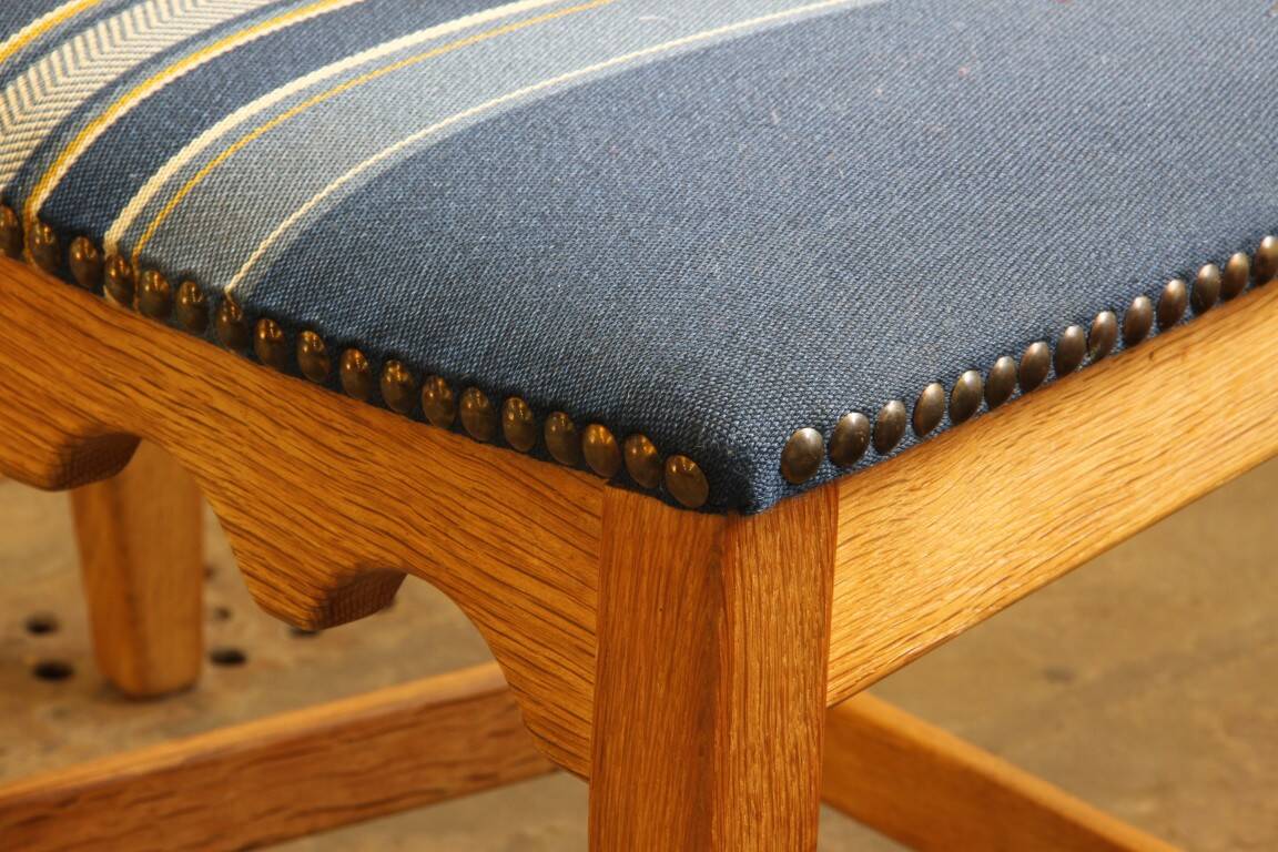 Chaises de salle à manger en chêne brutaliste danois des années 1960 dans le style de Kjærnulf