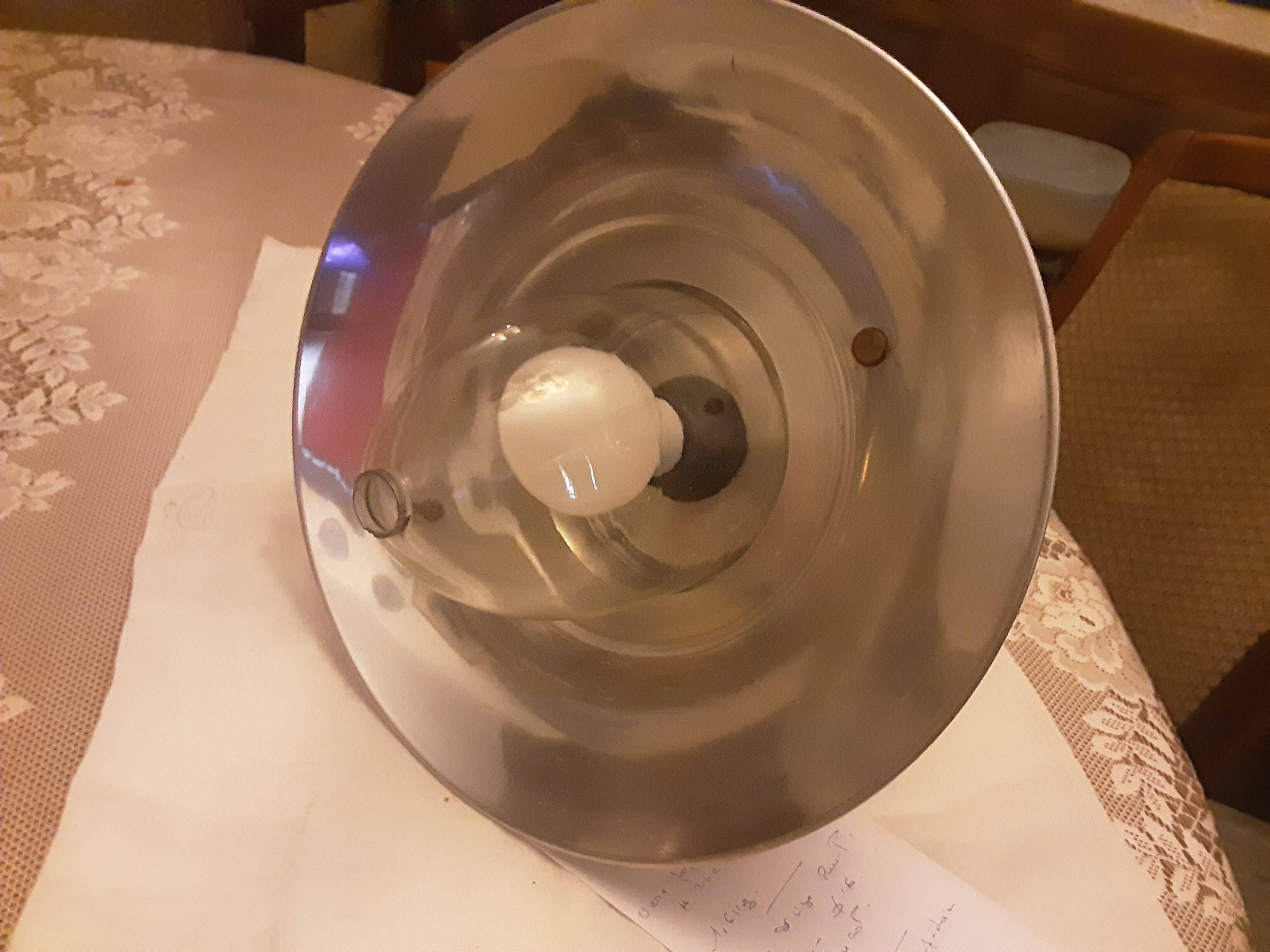 Aluminum and glass floor lamp chandelier