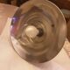 Aluminum and glass floor lamp chandelier