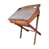 Pupitre table écolier pliable avec son encrier en porcelaine