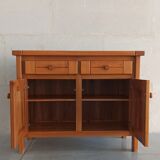 Elm sideboard Maison Regain, 80's