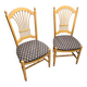 2 x rustic French country cottage side / dining chairs