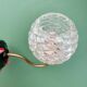 Swan neck vintage globe wall light in moulded glass