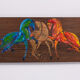Enamel Horses on Panel 1960s Swiss