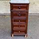 Vintage walnut and marble chest of drawers from 1920.