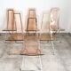Suite de 6 chaises CH4 d'Edmond Vernassa  , circa 1970'