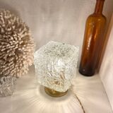 “Square” glass globe lamp