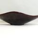 Vintage decorative dish in brown and yellow glazed ceramic from the 70s
