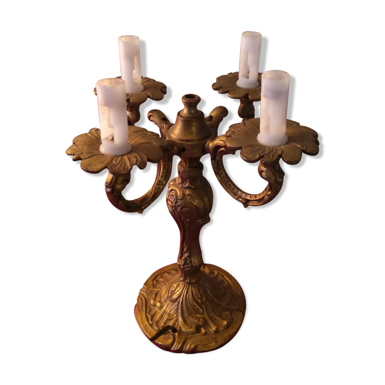 Chandelier 4 branches en bronze