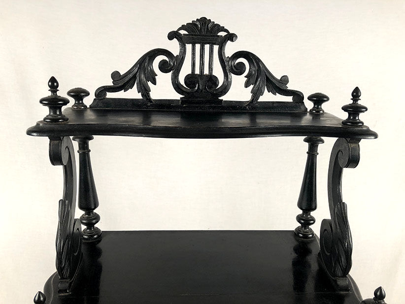 Napoleon III partition furniture, blackened wood