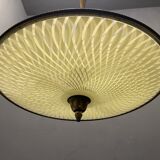 Vintage Bronze & Glass Light Pendant Light, 1950s