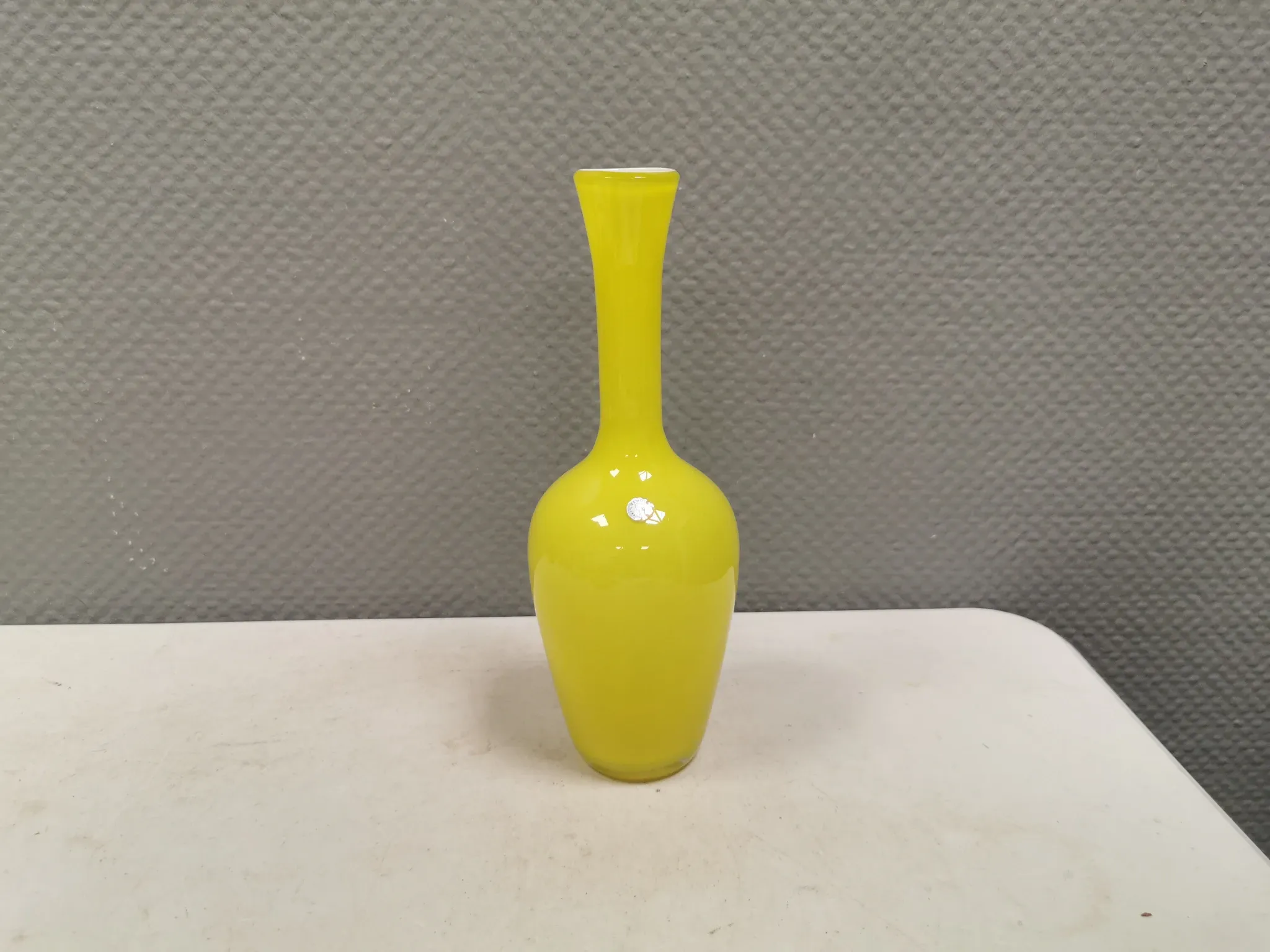 Swedish glass vase from the 1980s in a lovely yellow colour.