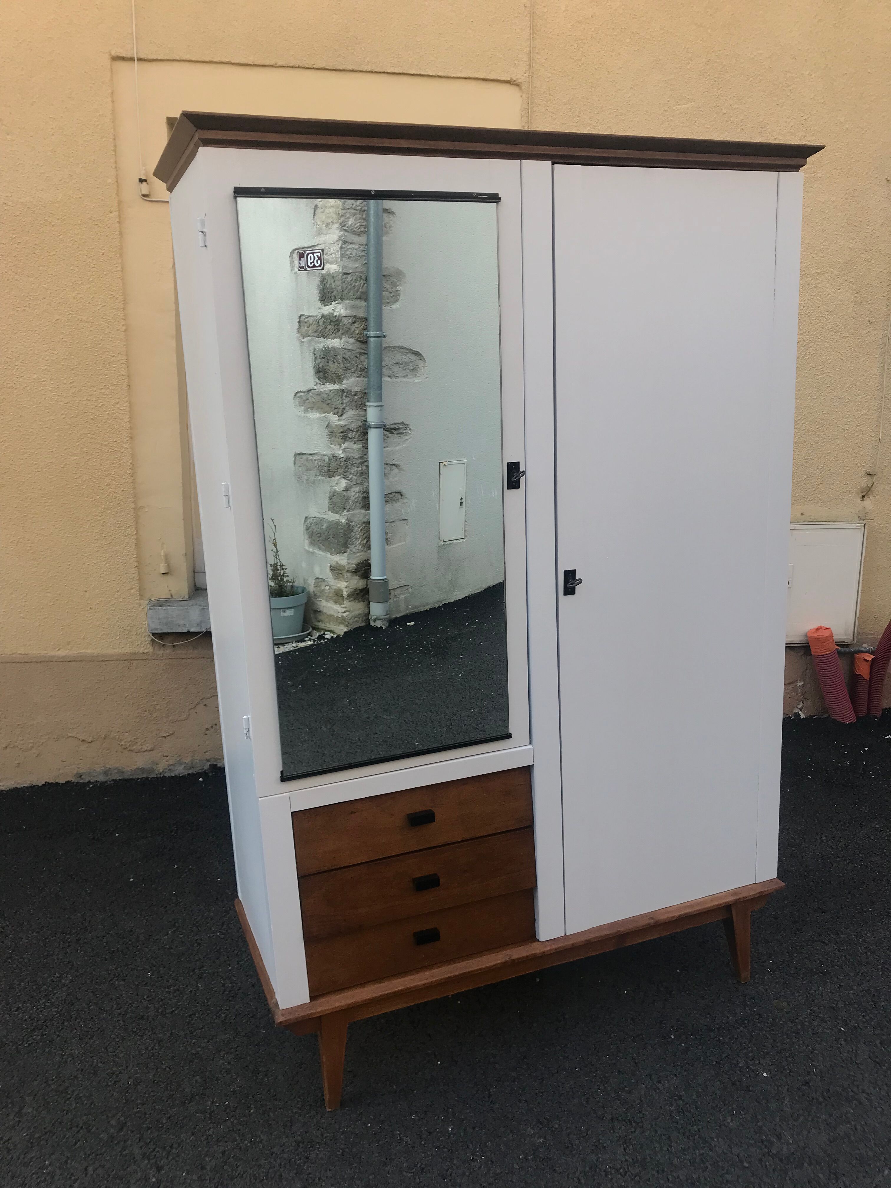 Vintage compass feet cabinet