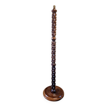 Lampadaire en chêne bois - Dans le goût Charles Dudouyt - Design brutaliste