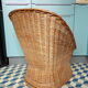 Vintage rattan basket warmer