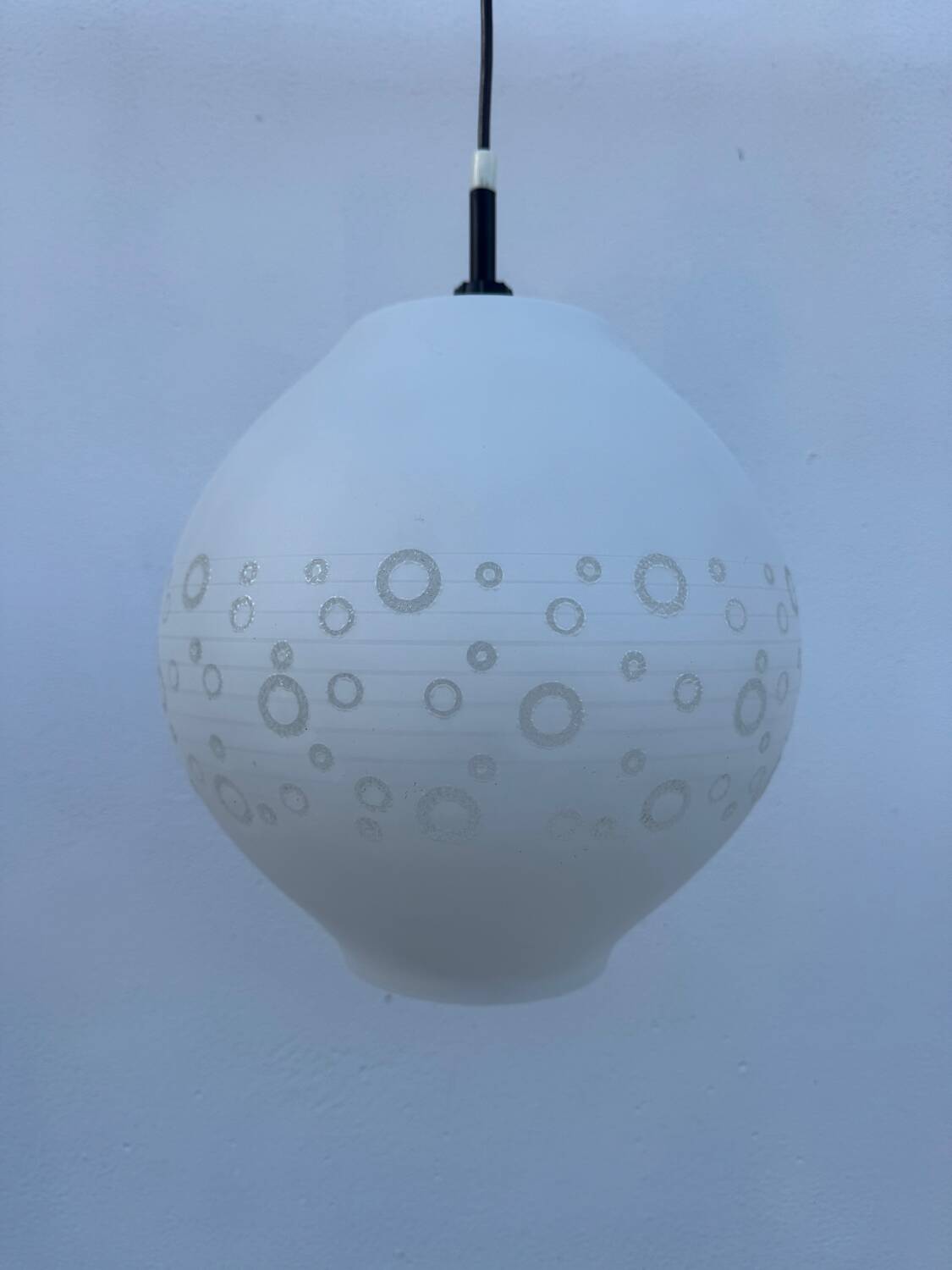70s bubble glass pendant light