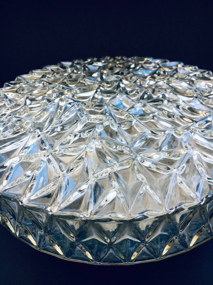 German wall lamp in crystal glass by Bur Leuchten, 1960s