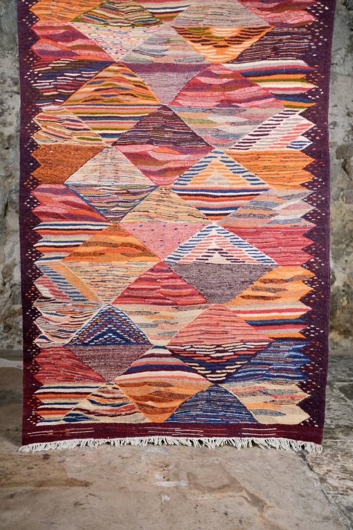 Kilim berbère multicolore, Maroc