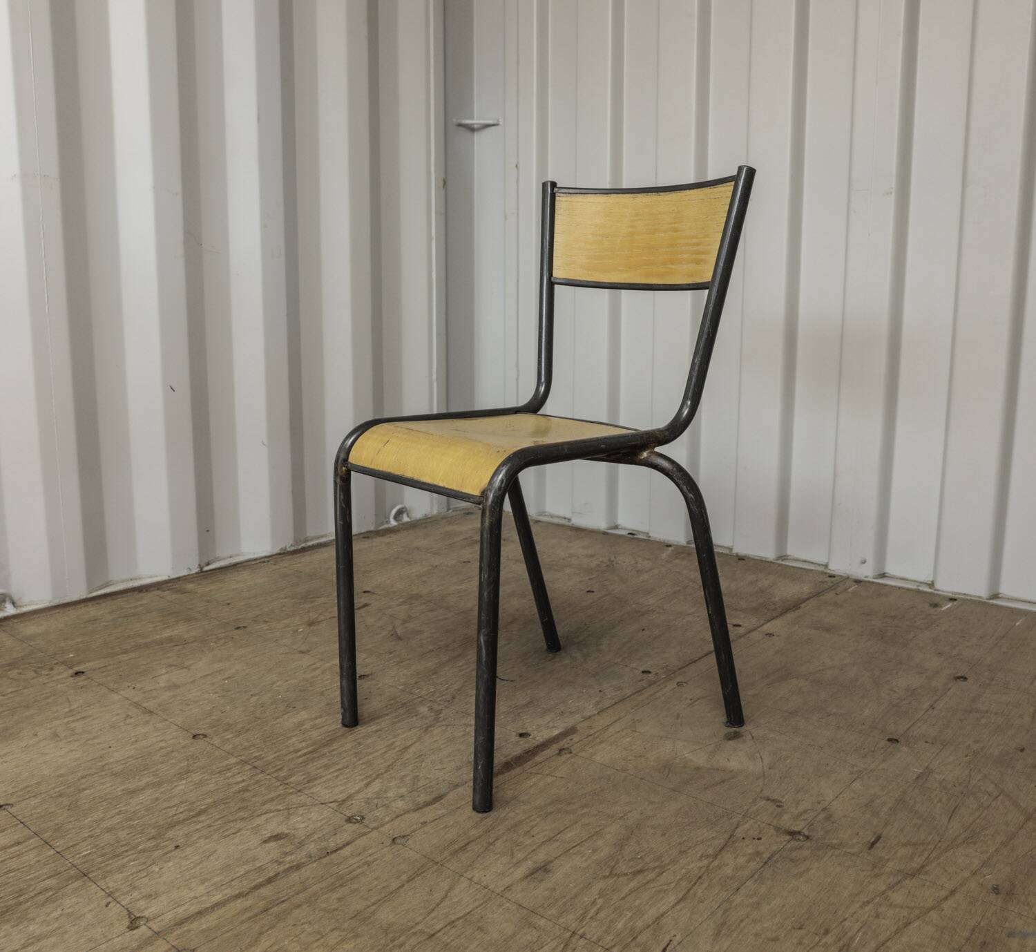 School chair 510 mullca gaston cavaillon industrial vintage