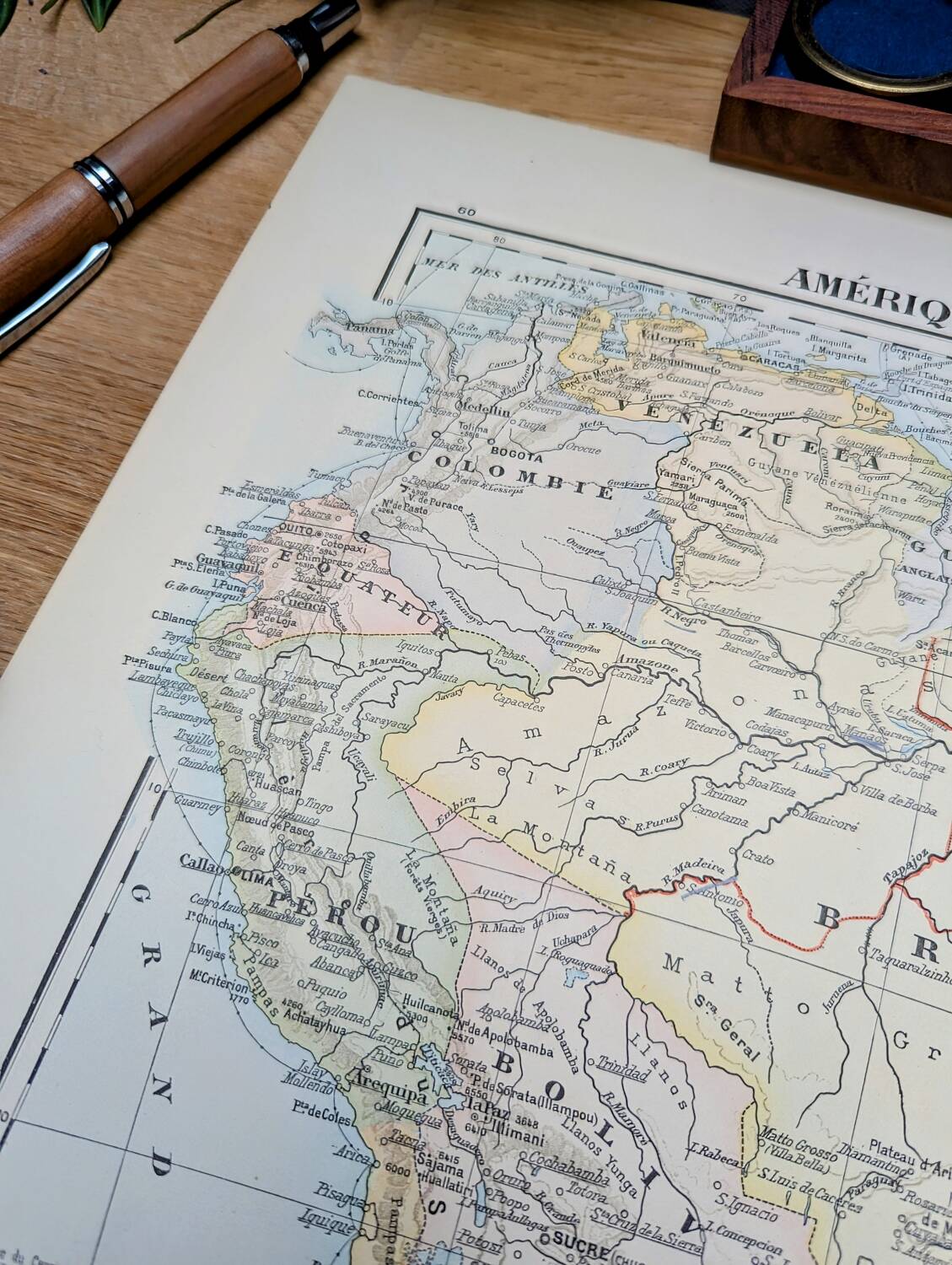 Printed in 1900, South America.