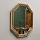 Vintage faux bamboo gilt mirror, 1980s.