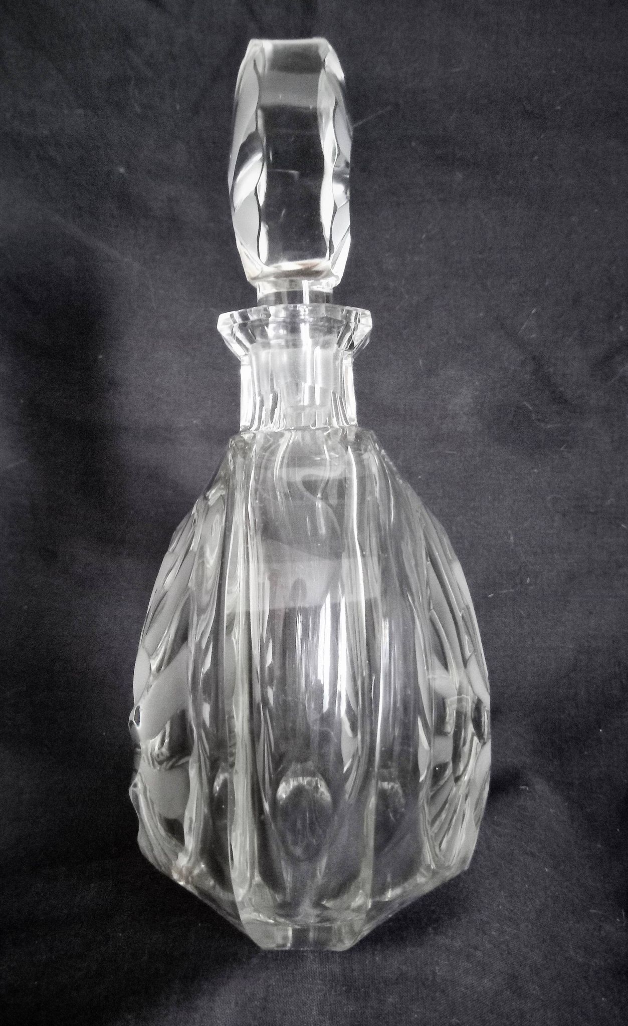 Large Art Deco crystal spirit decanter