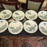 Set of eight old plates in St Amand