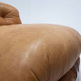 Mid-Century Modern Soriana Lounge Chair ,Tobia & Afra Scarpa, Orignal Leather, 1970s