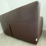 Canapé Cinna cuir chocolat 2 places