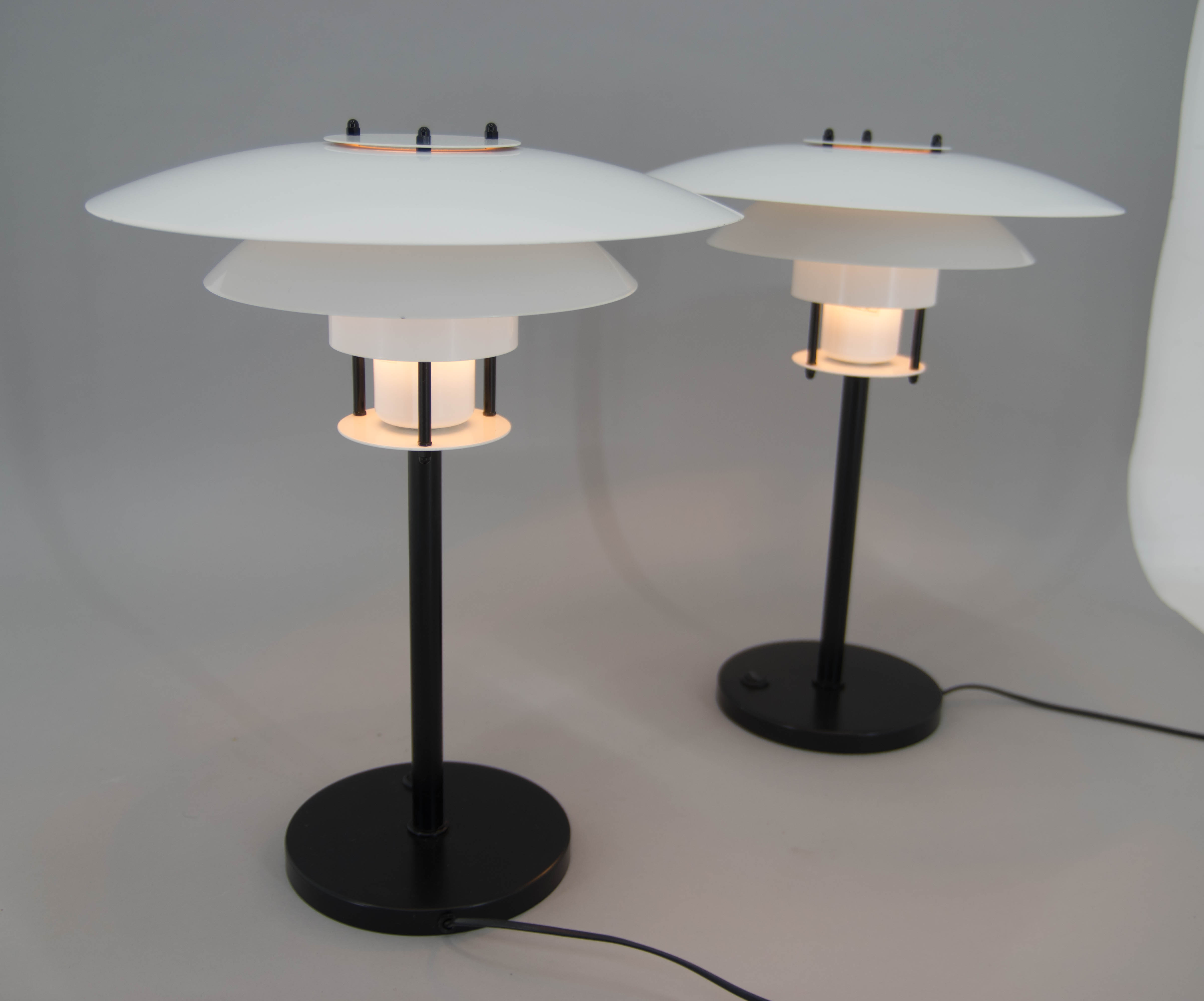 Set of two table lamps by Jorgen Buchwald for Laterna Danica, 1970s