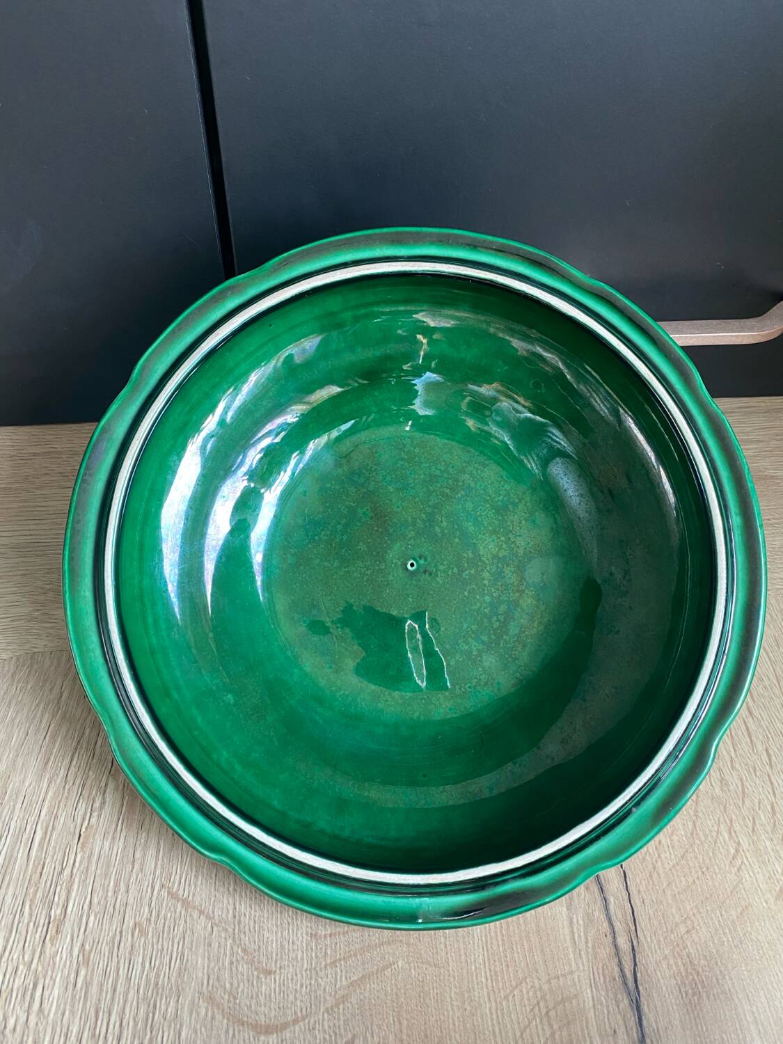 green earthenware soup tureen